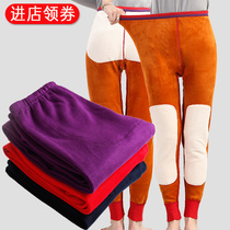 Warm pants plus velvet pants womens autumn pants middle-aged and elderly thickened single piece of cotton pants to increase loose underpants