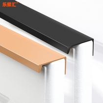 Wardrobe handle Cabinet door handle Black matte gold ultra-long custom cabinet invisible hidden modern simple embedded
