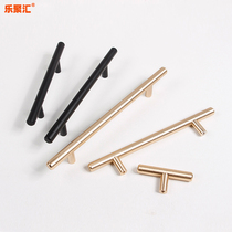 European-style simple cabinet door wardrobe drawer handle Light luxury modern aluminum alloy extended solid round stick round handle