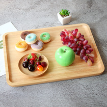 Day Style Oak Wood Trays Wood Rectangular Dishes Home Solid Wood Dial Bag Fruit Tray Teacup