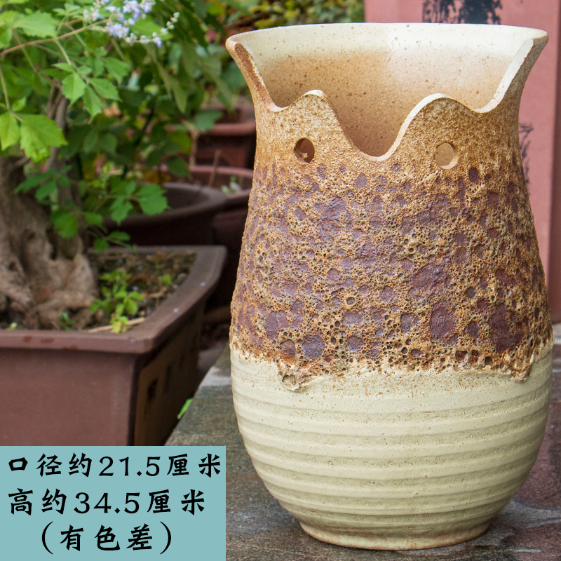 High big flowerpot coarse pottery, fleshy TaoShuang ear plant orchid rose ceramic mage old running the flowerpot