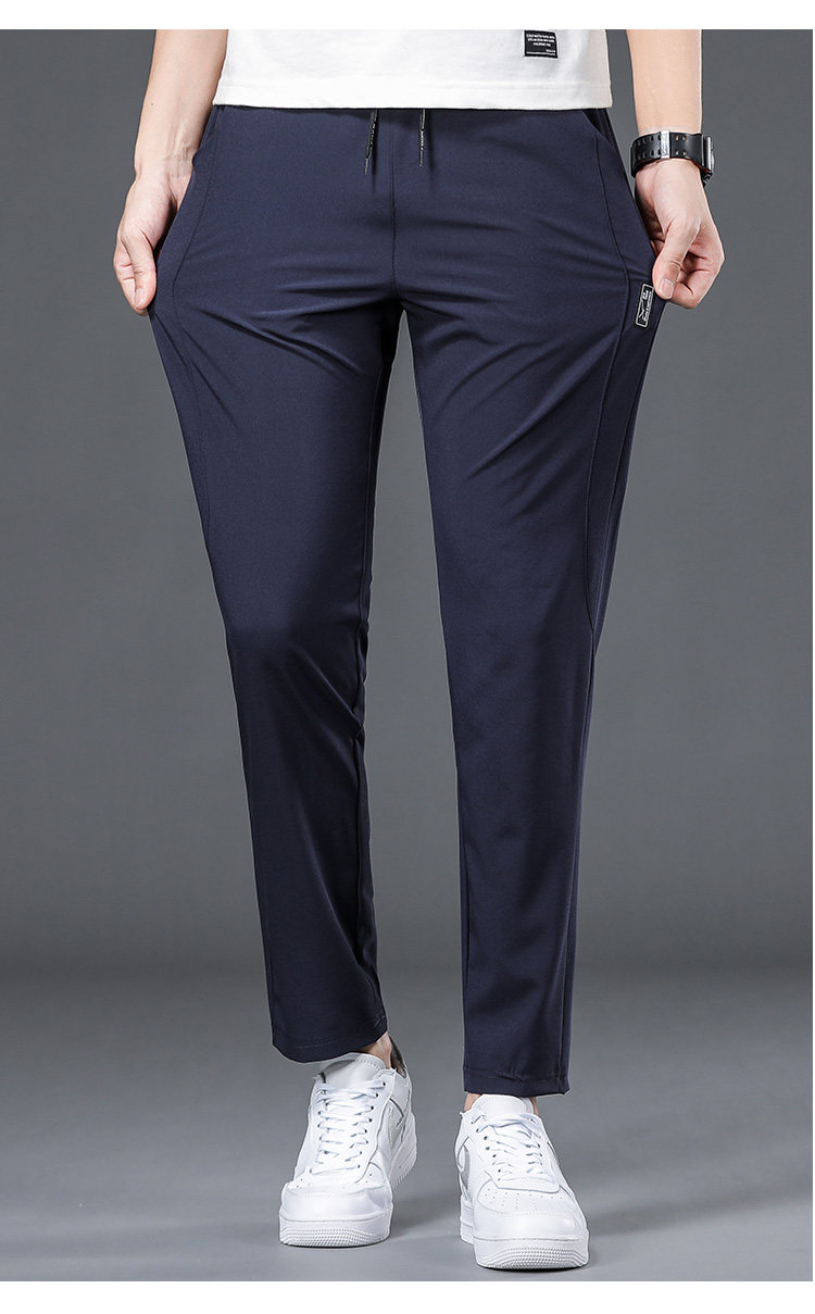 春秋青少年学生潮运动裤休闲平口透气百搭九分裤k8022p20