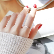 Xiu Crown 925 sterling silver prismatic ring female simple temperament cold style fashion personality ins tide opening food finger ring