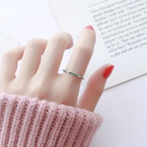 Niche design light luxury senior ring female sterling silver simple fashion personality opening net red tide students can adjust