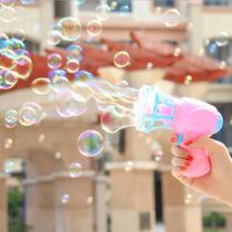 Large Bubble Machine Childhood Bubble With Bubble Gun Toy Mesh Red Blown Bubble Water Fully Automatic electric bubblemaker Supplementary Liquid
