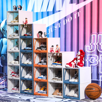 Household shoe box storage box side open transparent drawer shoe cabinet anti-oxidation Net red aj shoe box collection shoe wall artifact