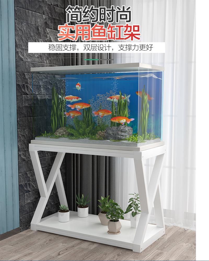 Contracted and I real wood frame, wrought iron tank bottom ark, customized base simple household small fish tank sitting room partition