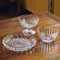 Tree floating sun crystal glass tableware set household dessert bowl dish ins style dinner plate minimalist plate