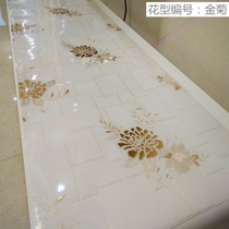 Customizable transparent soft glass PVC table cloth waterproof anti-oil and burn-free table tea table TV cabinet glued cushion