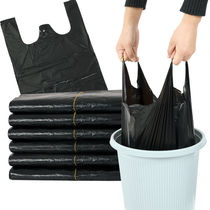 Garbage Bag Home Office Kitchen Black Thickened Hand Vest Style Thickened plastic bag Self-CUHK