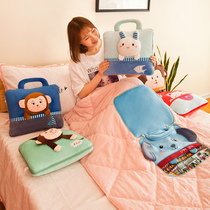 Cartoon air conditioning quilt pillow quilt dual-use pillow office nap coral velvet blanket bedside car cushion female