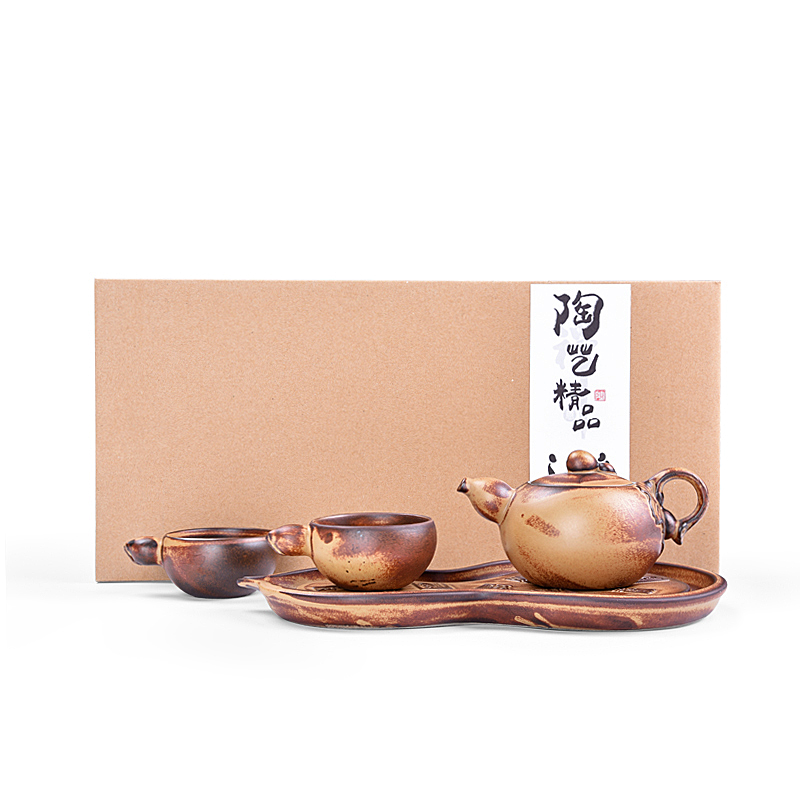 HaoFeng a pot of two cups of a complete set of dry tea tray was Japanese kung fu tea set contracted household ceramics gift boxes