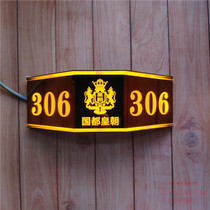 2021 LED double sided with light luminous door number digital upscale hotel KTV package football meeting customized