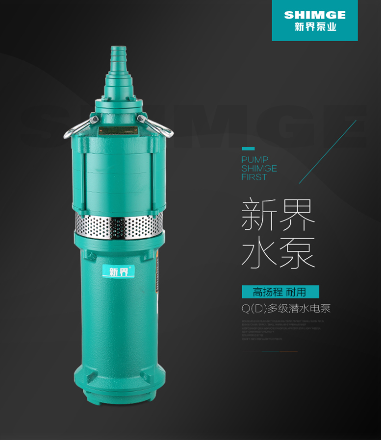新界干式抽水泵220v农田灌溉农用家用潜水泵井用取水高扬程qd水泵