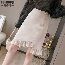 Short skirt womens skirt 2021 spring and autumn new Western style thin high waist fishtail skirt irregular a-line skirt professional skirt