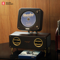 Witch Song Life 2 1 Channel Cd Machine Wood Retro Desktop Integrated CD Bluetooth Sound Disc Player