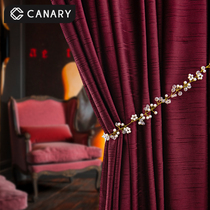 Cozy Atmosphere Red Wedding Homeowner Sleeper Old American Velvet Cloth Shading Curtain Finished Upscale Bedroom Living Room