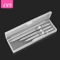Stainless steel nail file grinding strip grinding nail sand strip double-sided sharpening file nail nail tool set