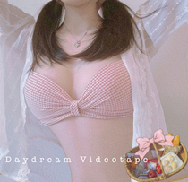 Picnic Party ~ Plaid Day Ensemble Small Breasts Gather Young Girl Bra Suit Beauty Back Cute Student Sexy no steel ring