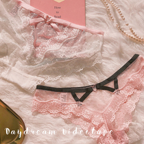 Day Ensemble Teenage Girl Sexy Briefs Female Lace Loving Hollowed-out Low Waist Tempting Tinged Dpants Tpants Style Cute Sweet