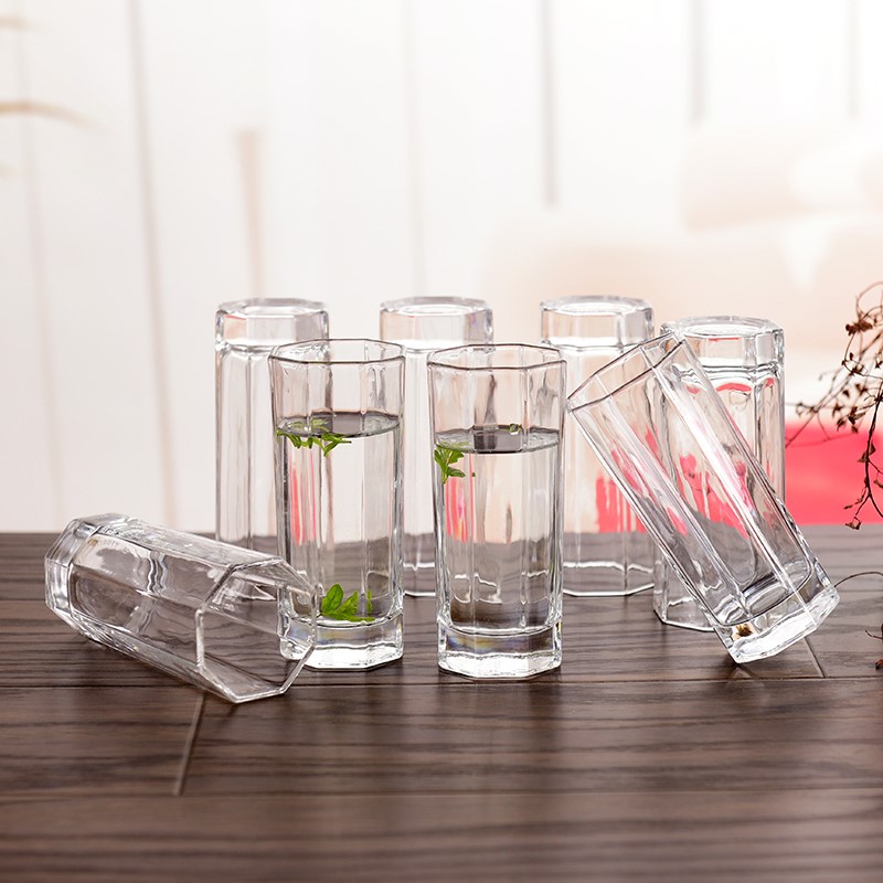 European household glass cup set eight move only sitting room tea cup to ultimately responds water with glass cup without cover