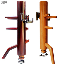 Mudian thousand large spring wall-backed wooden pile spring reduction shock absorber wooden traditional ancient spring pile