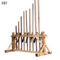 Mudian Thousand Weapon Frame 9-hole Solid Wood Eighteen-type Weapon Frame Placement Frame Insert Combination Porous
