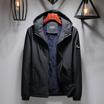 Official website flagship store student jacket boys handsome 2019 new Korean autumn winter plus velvet thick youth jacket