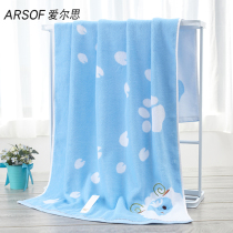 Bath towel children cotton absorbent household does not lose hair cute cartoon cotton adult quick-drying big child towel quilted autumn and winter