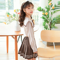  Girls spring and autumn suit college style 2021 new western style skirt two-piece big boy Korean version of the girl autumn children
