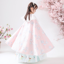 Little girl Tang suit Chaoxian out of the cloak girl Chinese style lace cloak childrens skirt coat spring and autumn