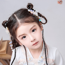 Hanfu headdress childrens hair ornaments tassel step shake hairclip ancient style girl costume little girl guzheng performance accessories
