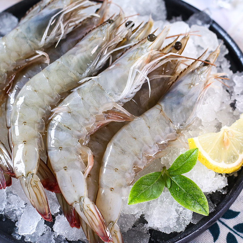 青岛大虾青虾基围虾对虾海虾活虾冰冻虾鲜虾超大个头三斤装