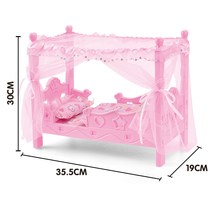 The bed of the House doll furniture 30cm cm height little girl toy Double Twelve constellation princess bed