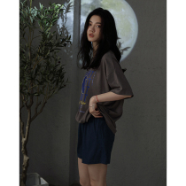 Pajamas womens summer thin two-piece set 2021 New Net red hot summer casual cotton short-sleeved home wear