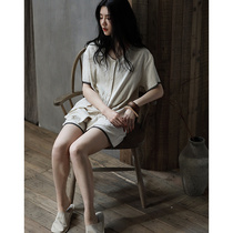 Pajamas women Summer thin cotton jacquard short sleeve summer 2021 new women can wear home clothes two pieces