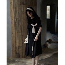 Nightdress womens summer 2021 new cotton short-sleeved home clothes ladies summer thin loose long pajamas