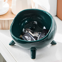 Desktop porch key storage box ceramic cosmetics snacks coffee table sundries living room environmental protection household storage box