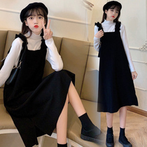 Pregnant Woman Spring Clothing Dress Dress Suit Fashion style Spring and autumn 2022 new hit undershirt braces skirt Two sets