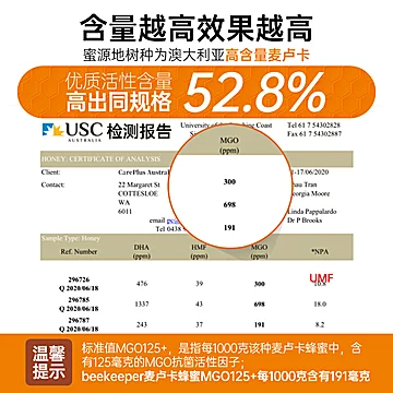 澳洲进口纯正天然麦卢卡蜂蜜[20元优惠券]-寻折猪