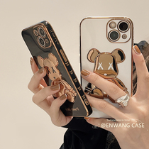Nking Ins Tide Card Plated Solid Violent Bear Apple 11 12iphone13promax mobile phone shell Creative xsxr new 8p 7plus lovers 12