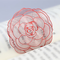 Flower language Camellia rose peach blossom Chinese style Metal literary and artistic exquisite gift bookmark small fresh student exquisite cultural and Creative gift Teachers Day Love gift
