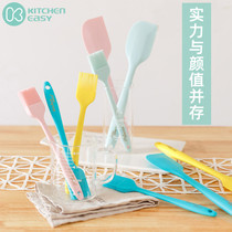 kitcheneasy All-in-One Silicone Spatula Cake Cream Small Brush Kitchen Baking Tool Set