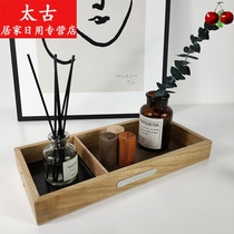 Key storage ornaments at the door household bamboo white home creative aromatherapy box Into the door entrance sundries storage living room real