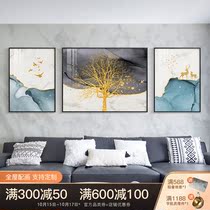 Modern light luxury living room decorative painting sofa background wall atmospheric abstract hanging painting tripitu mural deer simple Nordic