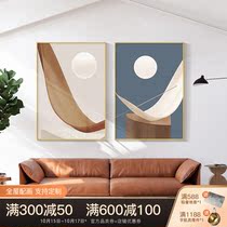 Nordic luxury living room decorative painting modern high-end sofa background wall hanging painting simple atmospheric murals restaurant wall painting