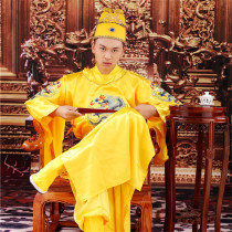 New Ming Dynasty Emperor Dragon Robe Mens Suit Emperor costume Ming Han clothing embroidered yellow robe Chinese style Prince clothing Python Robe