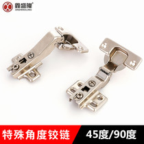 45 degree buffer hinge 90 degree 135 degree corner cabinet refrigerator bevel triangle pentagonal cabinet 180 degree hydraulic hinge
