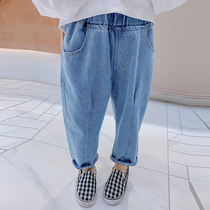 Girls autumn jeans 2021 new childrens children foreign fashion fashion autumn trousers