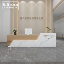 Simple modern stainless steel cashier Front desk reception desk Beauty salon bar bar clothing barbershop shop Light luxury counter